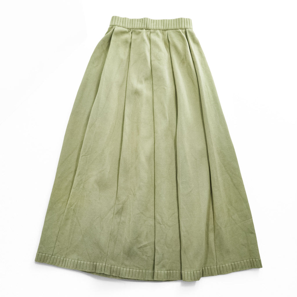 AURALEE 日本製 コットン ニット プリーツ スカート COTTON KNIT PLEATED SKIRT ベージュ ロング A23SS03AD