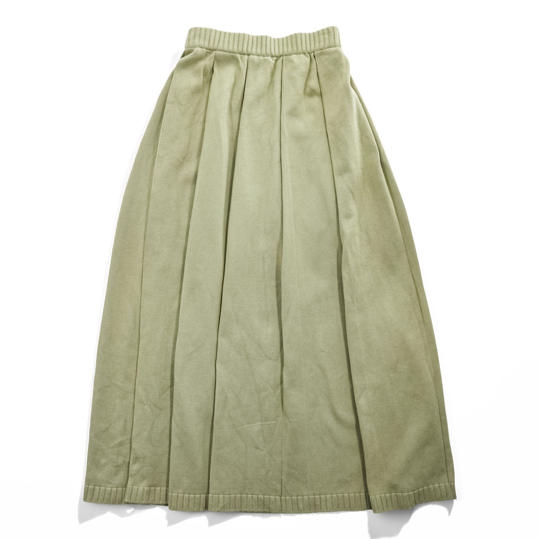 AURALEE 日本製 コットン ニット プリーツ スカート COTTON KNIT PLEATED SKIRT ベージュ ロング A23SS03AD