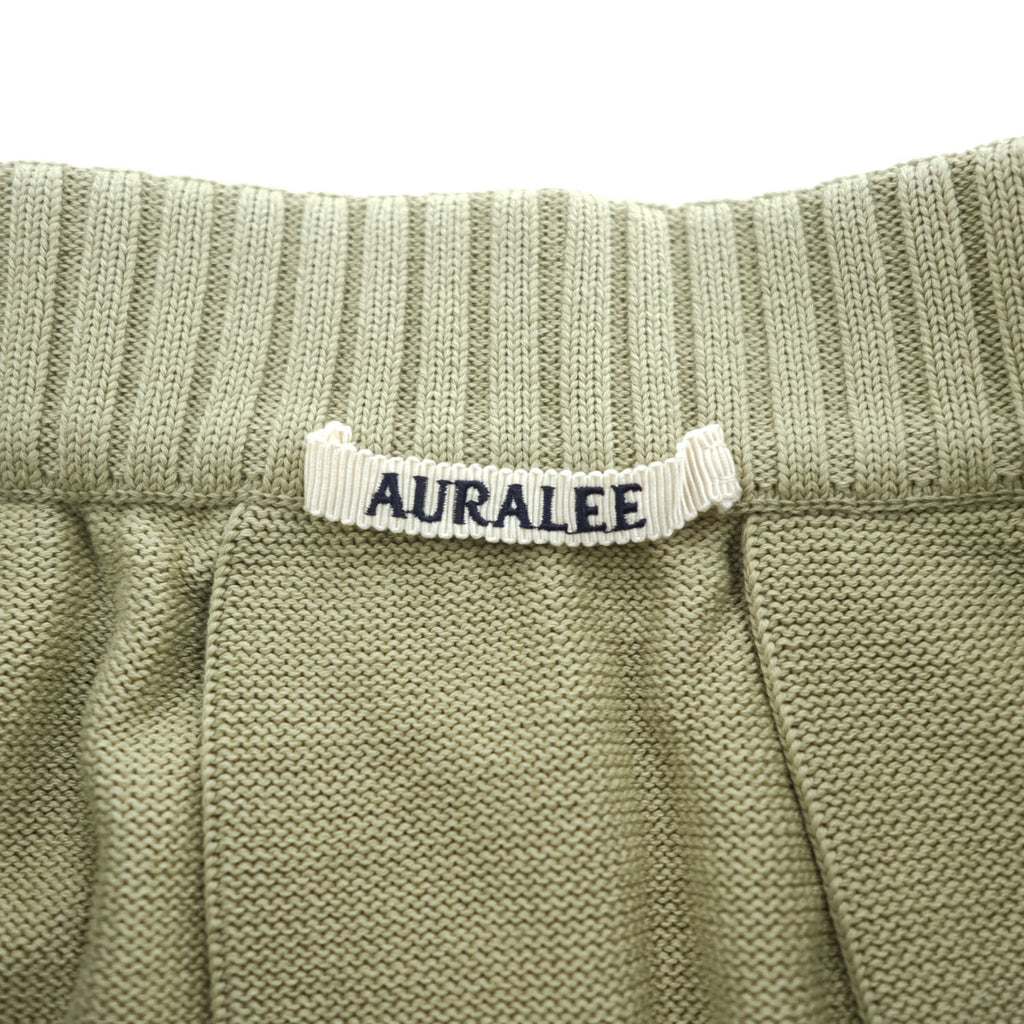AURALEE 日本製 コットン ニット プリーツ スカート COTTON KNIT PLEATED SKIRT ベージュ ロング A23SS03AD