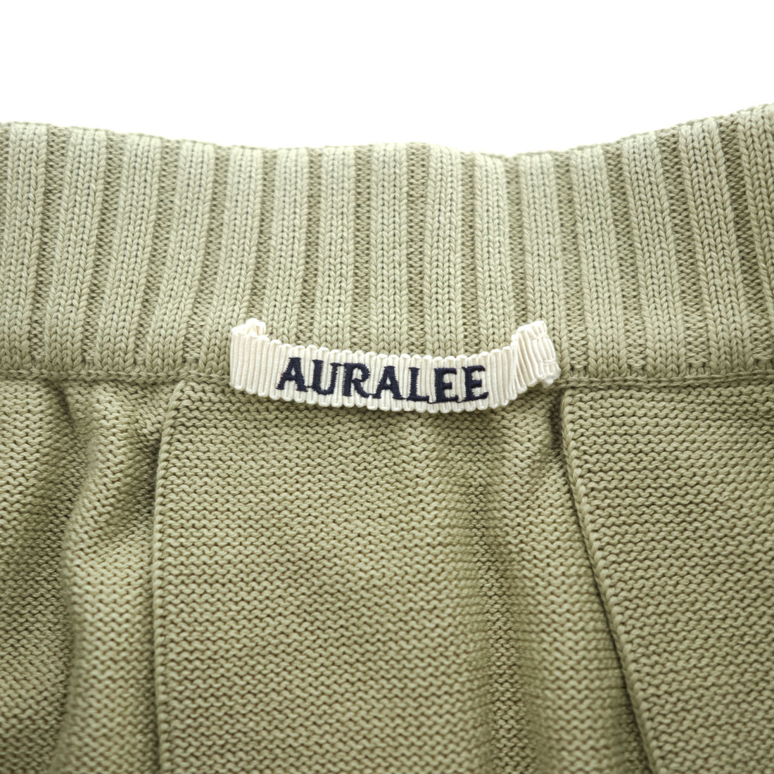 AURALEE 日本製 コットン ニット プリーツ スカート COTTON KNIT PLEATED SKIRT ベージュ ロング A23SS03AD