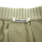 AURALEE 日本製 コットン ニット プリーツ スカート COTTON KNIT PLEATED SKIRT ベージュ ロング A23SS03AD