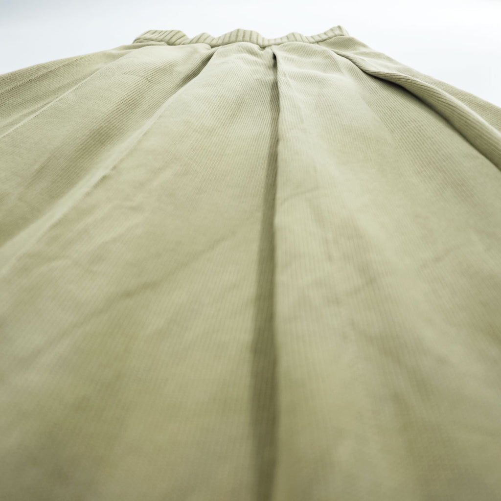 AURALEE 日本製 コットン ニット プリーツ スカート COTTON KNIT PLEATED SKIRT ベージュ ロング A23SS03AD