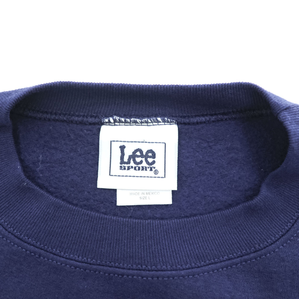 Lee SPORT 90年代 ヴィンテージ 半袖 スウェット トレーナー L ネイビー 裏起毛 ブランク 無地