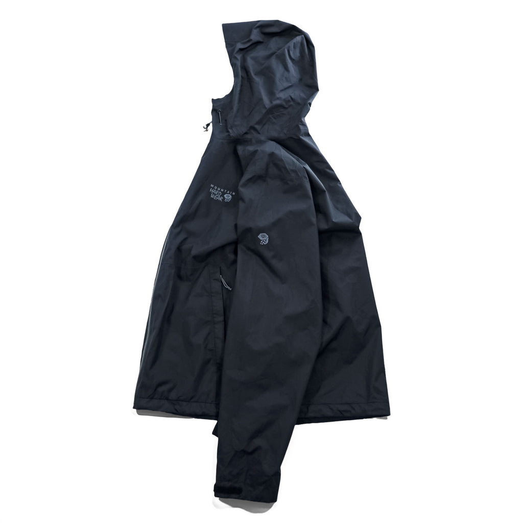 MOUNTAIN HARDWEAR マウンテンパーカー シェル レインジャケット M ブラック 防水 ドローコード 透湿 止水ジップ OM6489