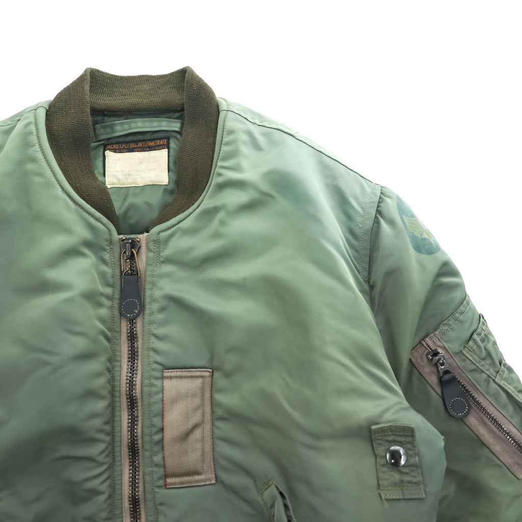 BUZZ RICKSON'S ミリタリー B-15D フライトジャケット M セージグリーン MIL-J-6251A 短丈 MA-1原型