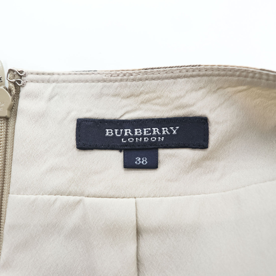 BURBERRY 日本製 ノバチェック スカート M ベージュ タック プリーツ FXD60-056-40