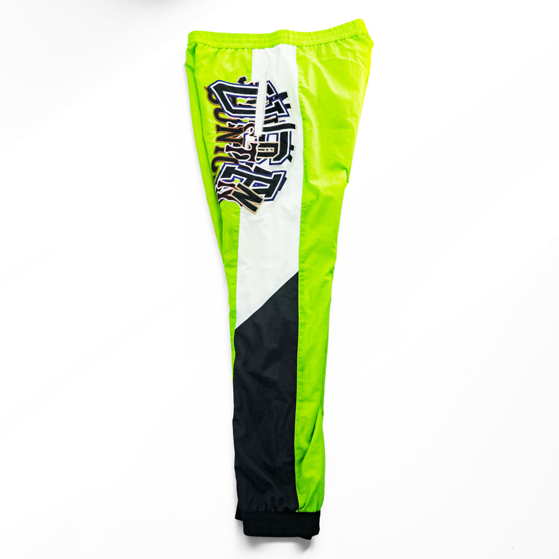 doublet 日本製 トラックパンツ ジョガーパンツ ナイロン ジャージ FREE グリーン CHAOS APPLIQUE TRACK PANT