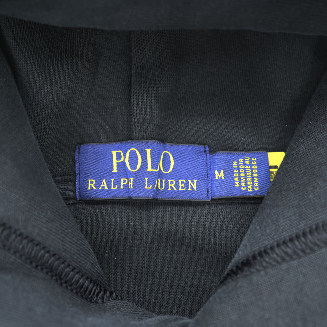 Polo Ralph Lauren Pullover Hoodie, Size M, Black, Small Pony Logo Embroidery, Center Logo