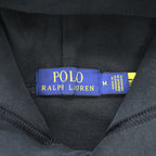 Polo Ralph Lauren Pullover Hoodie, Size M, Black, Small Pony Logo Embroidery, Center Logo