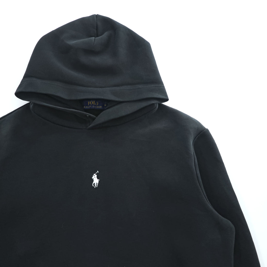 Polo Ralph Lauren Pullover Hoodie, Size M, Black, Small Pony Logo Embroidery, Center Logo