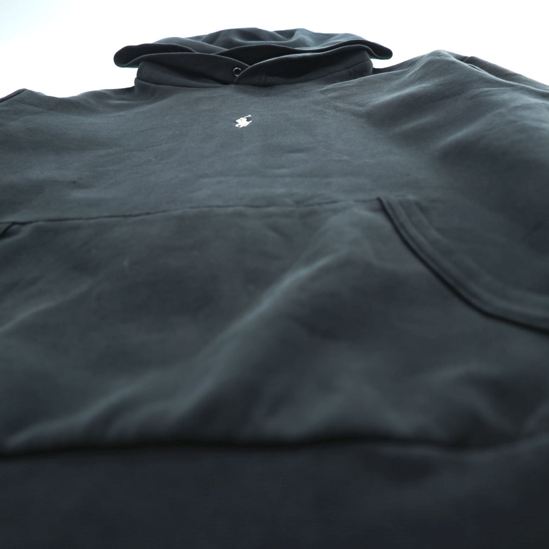 Polo Ralph Lauren Pullover Hoodie, Size M, Black, Small Pony Logo Embroidery, Center Logo