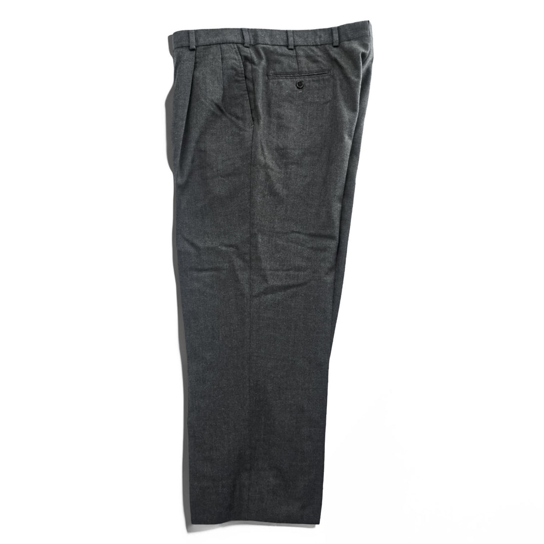 Brooks Brothers Established 1818 Wool Pleated Dress Trousers Charcoal Gray Wide Leg Suspender Buttons