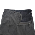 Brooks Brothers Established 1818 Wool Pleated Dress Trousers Charcoal Gray Wide Leg Suspender Buttons