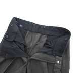 Brooks Brothers Established 1818 Wool Pleated Dress Trousers Charcoal Gray Wide Leg Suspender Buttons