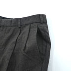 Brooks Brothers Established 1818 Wool Pleated Dress Trousers Charcoal Gray Wide Leg Suspender Buttons