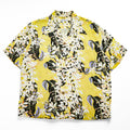 Sun Surf Ginger Lily Rayon Hawaiian Aloha Shirt Yellow Floral Open Collar Mens M 15-15.5 SS39221