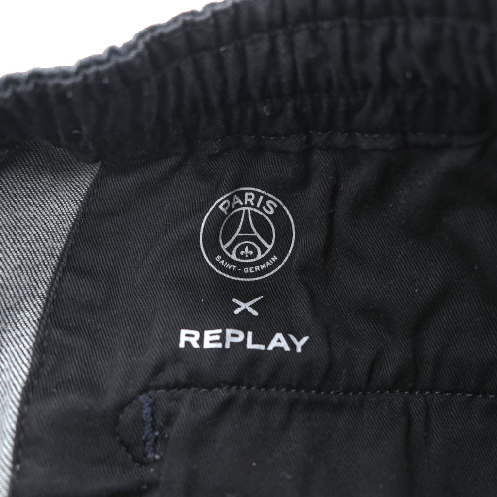 Replay x Paris Saint-Germain PSG Denim Track Pants Black Stretch Jogger Jeans W30 L30 Tunisia