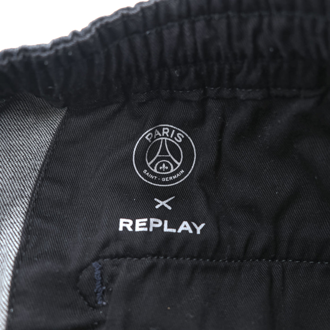 Replay x Paris Saint-Germain PSG Denim Track Pants Black Stretch Jogger Jeans W30 L30 Tunisia