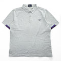 FRED PERRY 鹿の子 ポロシャツ XL グレー SLIM FIT ワンポイントロゴ M3210