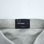 FRED PERRY 鹿の子 ポロシャツ XL グレー SLIM FIT ワンポイントロゴ M3210