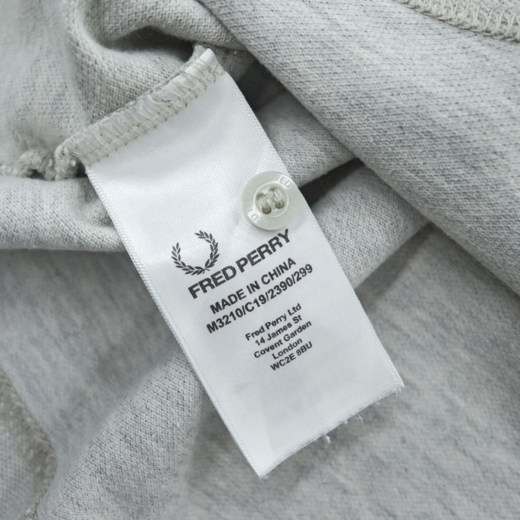 FRED PERRY 鹿の子 ポロシャツ XL グレー SLIM FIT ワンポイントロゴ M3210