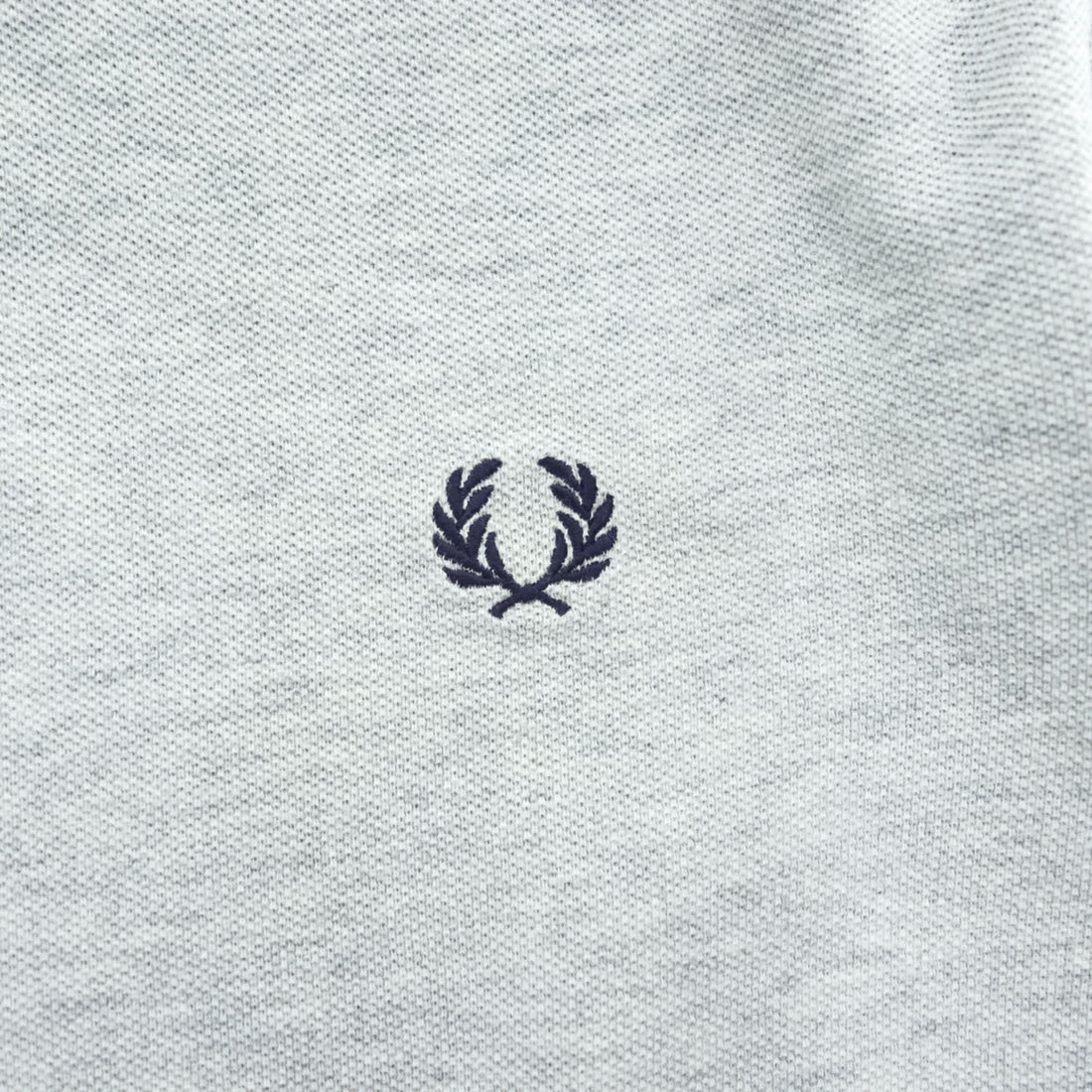 FRED PERRY 鹿の子 ポロシャツ XL グレー SLIM FIT ワンポイントロゴ M3210