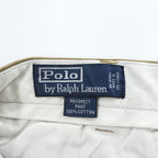 Polo Ralph Lauren Chino Pants, Size L, Beige, Wide Leg, Small Pony Logo Embroidery, PROSPECT PANT, Tapered.