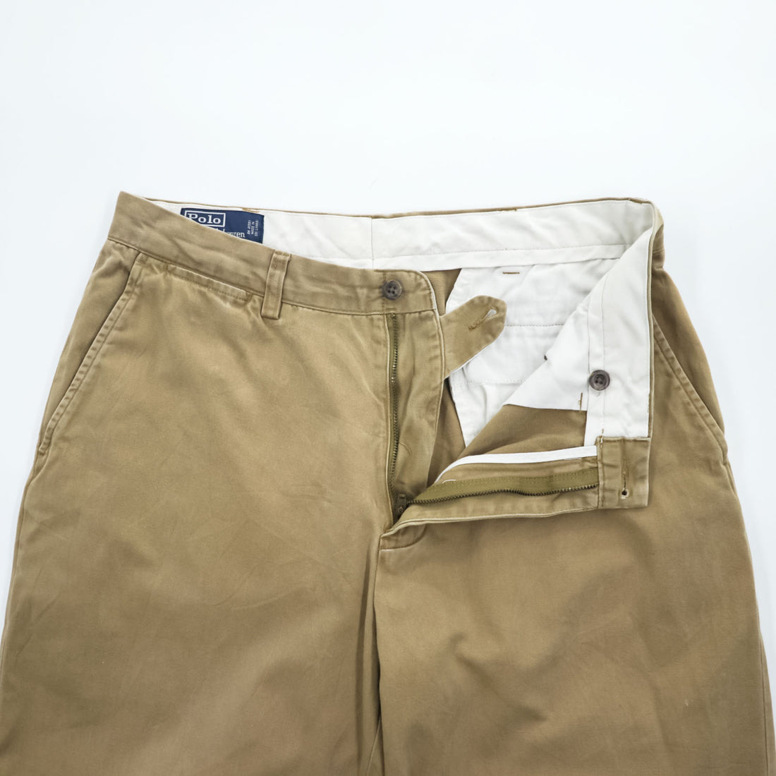 Polo Ralph Lauren Chino Pants, Size L, Beige, Wide Leg, Small Pony Logo Embroidery, PROSPECT PANT, Tapered.