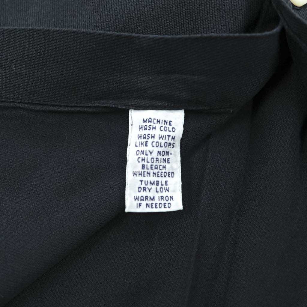 Ralph Lauren 90s Vintage Long-Sleeve Button-Down Shirt, XL, Black, Small Pony Logo Embroidery, Classic Fit, Silk Blend
