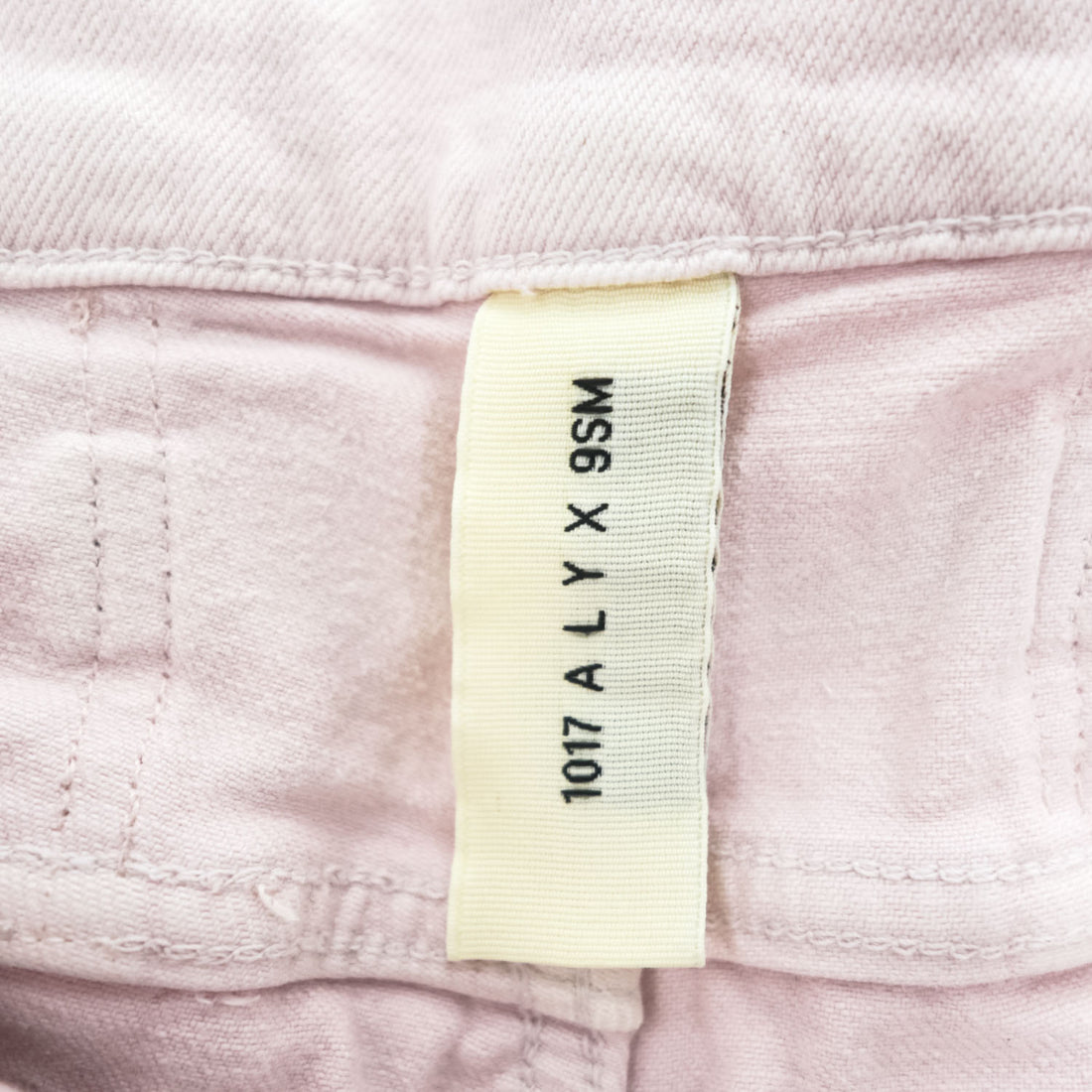 1017 ALYX 9SM x blackmeans Pink Shredded Distressed Fringe Denim Jeans Made in Italy