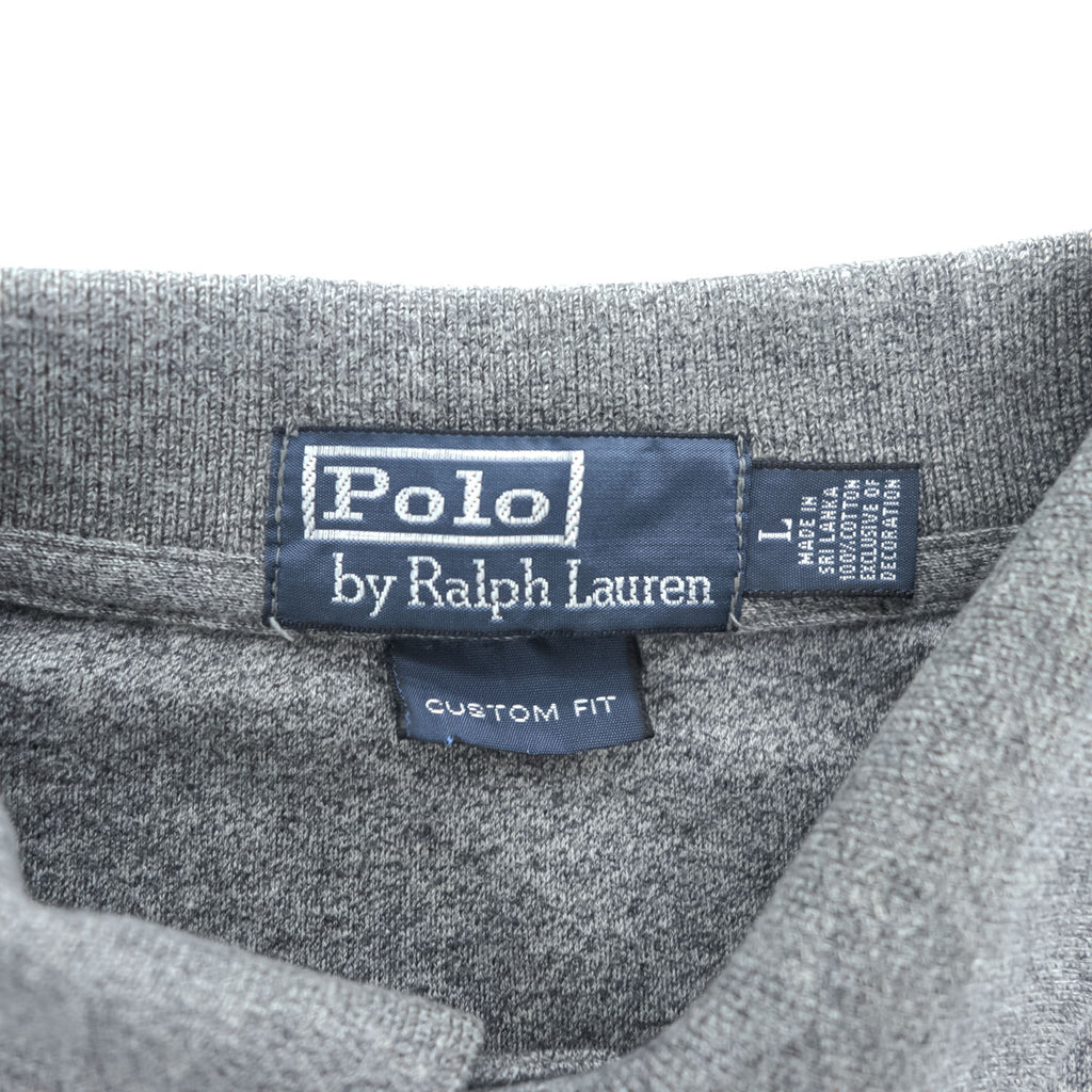 Polo Ralph Lauren 90年代 ヴィンテージ ポロシャツ L グレー スモールポニー ロゴ 刺繍