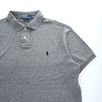 Polo Ralph Lauren 90年代 ヴィンテージ ポロシャツ L グレー スモールポニー ロゴ 刺繍