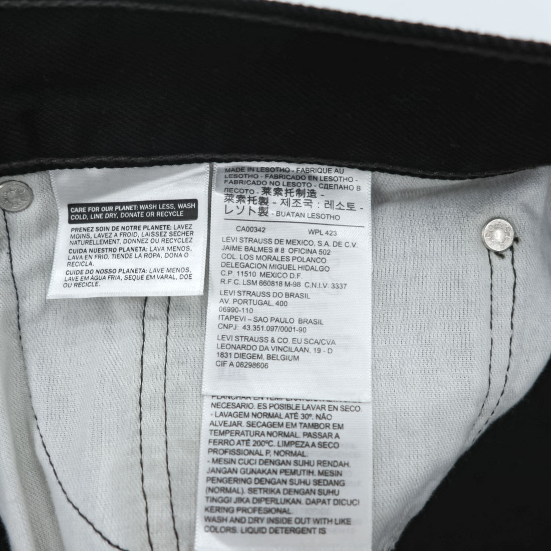 Levi’s 505 Regular Straight Black Denim Jeans Men’s W36 L30 PC9 00505-0260 2017