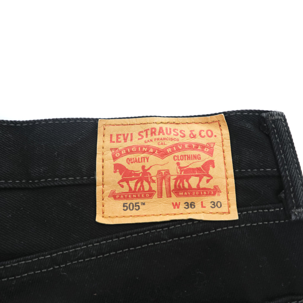 Levi’s 505 Regular Straight Black Denim Jeans Men’s W36 L30 PC9 00505-0260 2017