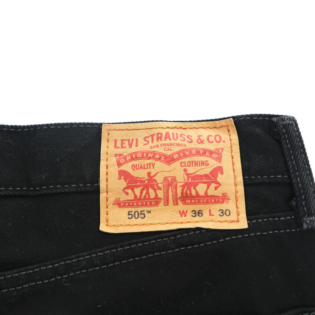 Levi’s 505 Regular Straight Black Denim Jeans Men’s W36 L30 PC9 00505-0260 2017