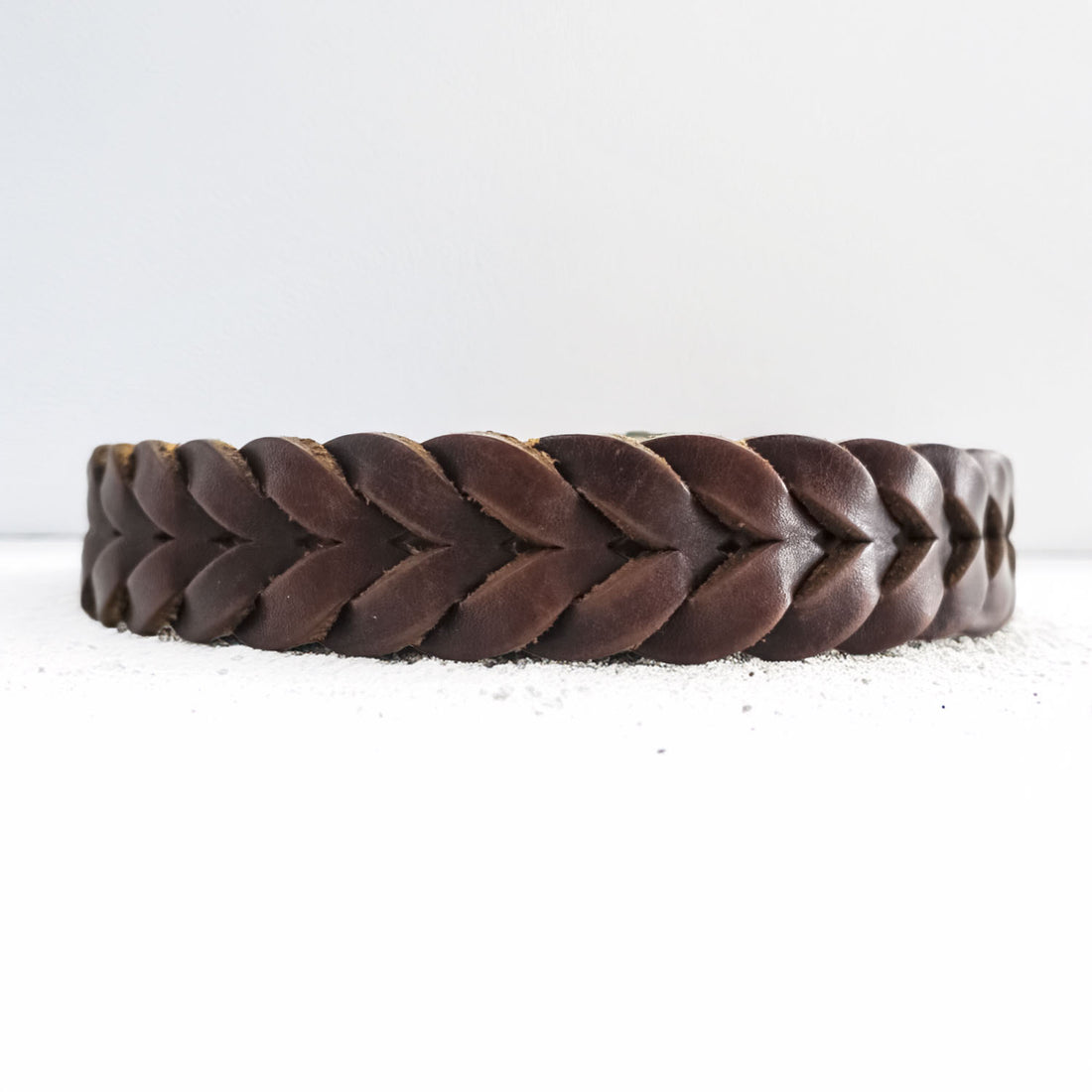 Polo Ralph Lauren belt, brown, intrecciato weave.