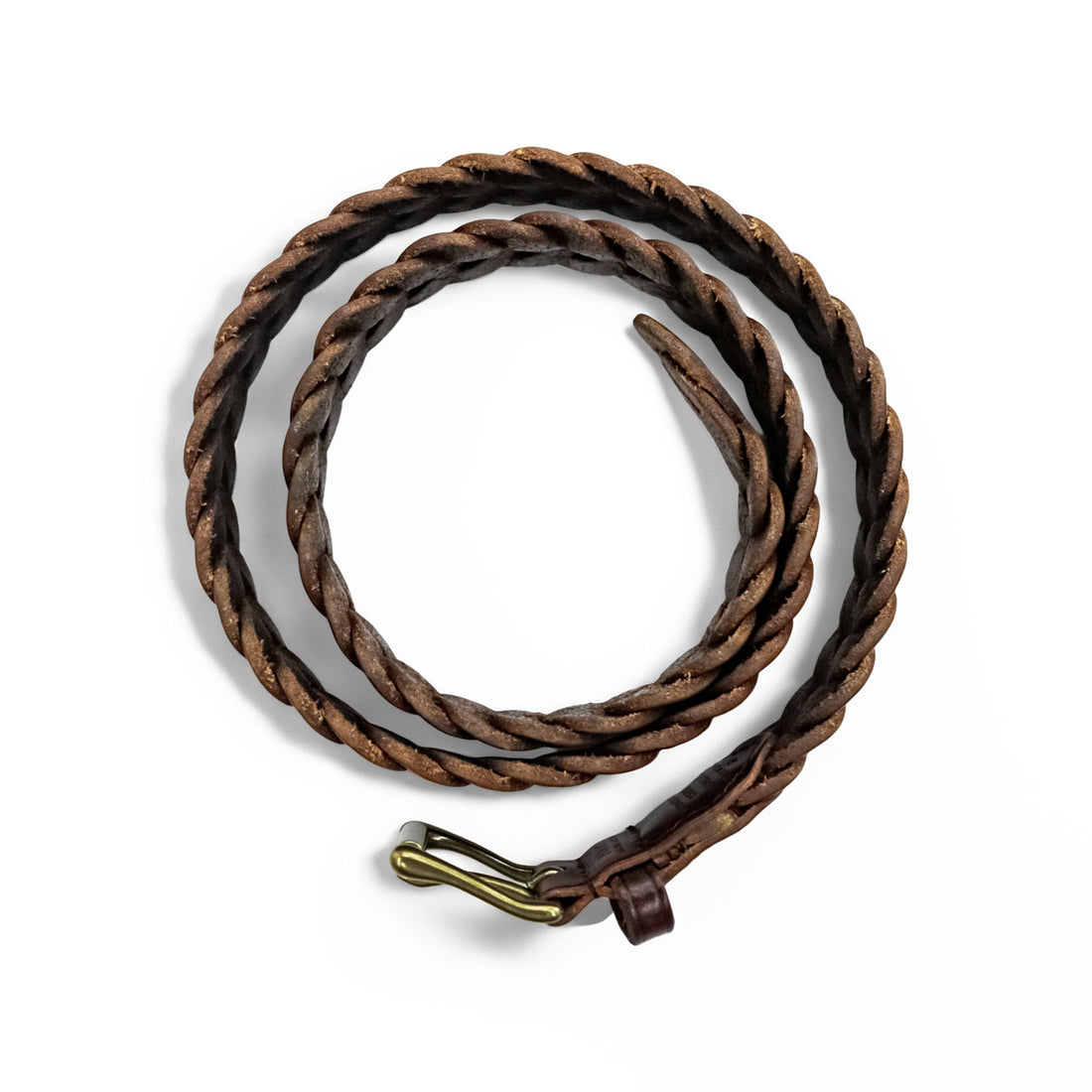 Polo Ralph Lauren belt, brown, intrecciato weave.
