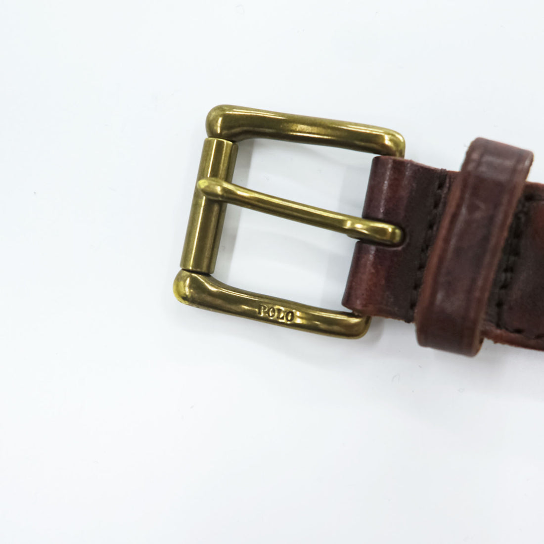 Polo Ralph Lauren belt, brown, intrecciato weave.