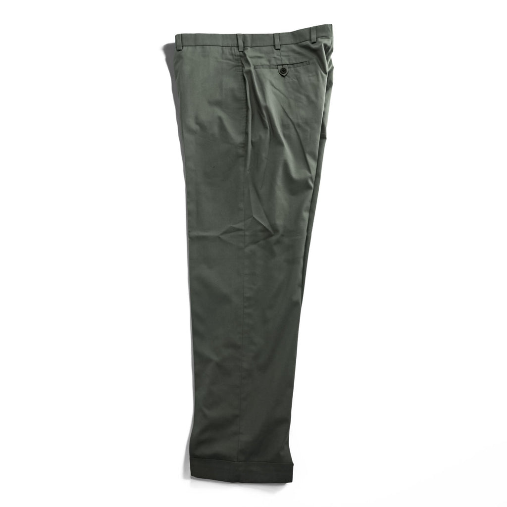Brooks Brothers Slacks Pants L Grey Double Cuff BROOKSCOOL POPLIN