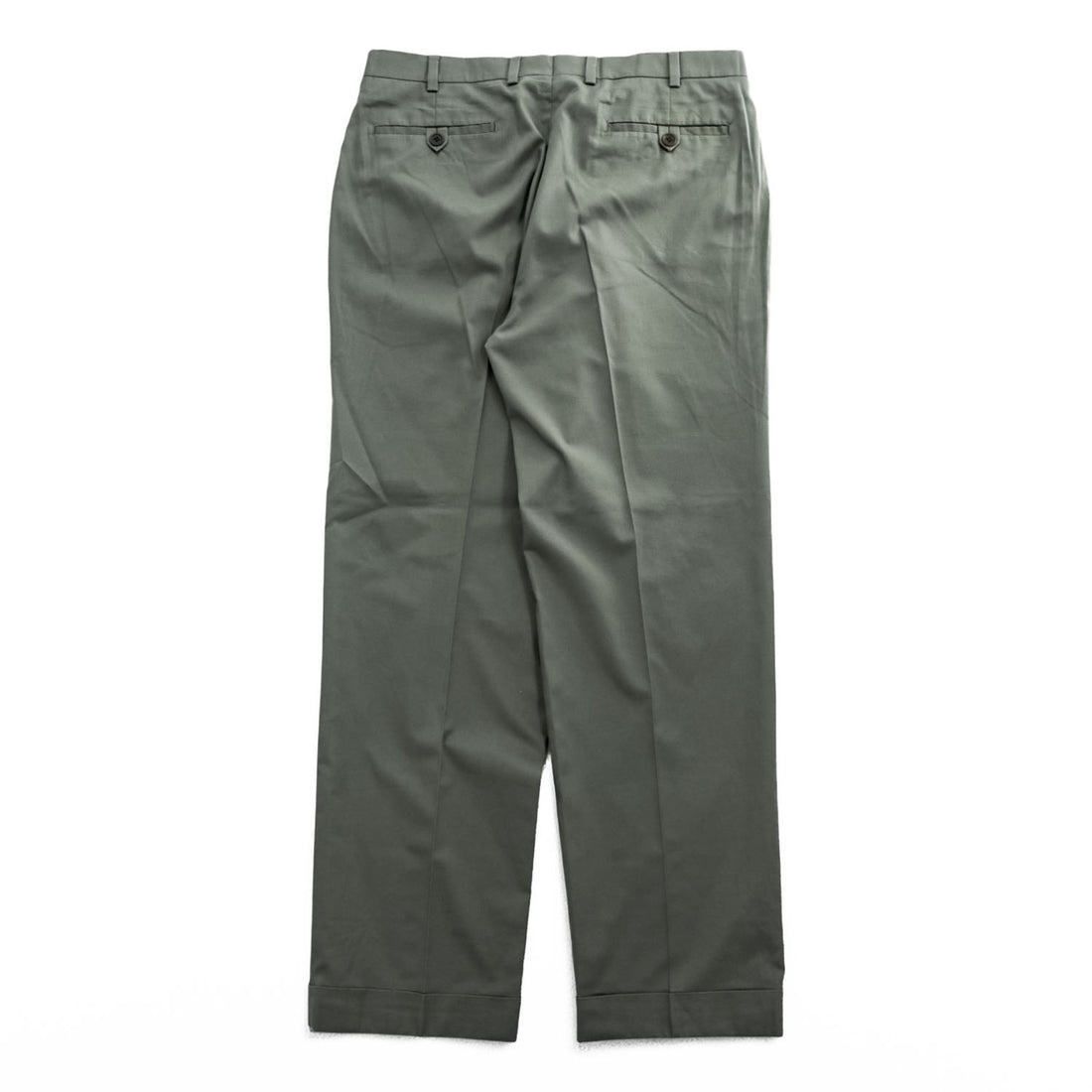 Brooks Brothers Slacks Pants L Grey Double Cuff BROOKSCOOL POPLIN