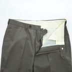 Brooks Brothers Slacks Pants L Grey Double Cuff BROOKSCOOL POPLIN