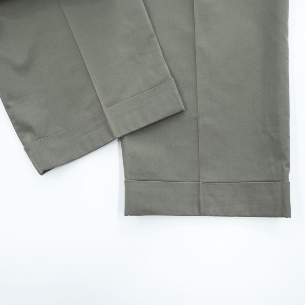Brooks Brothers Slacks Pants L Grey Double Cuff BROOKSCOOL POPLIN