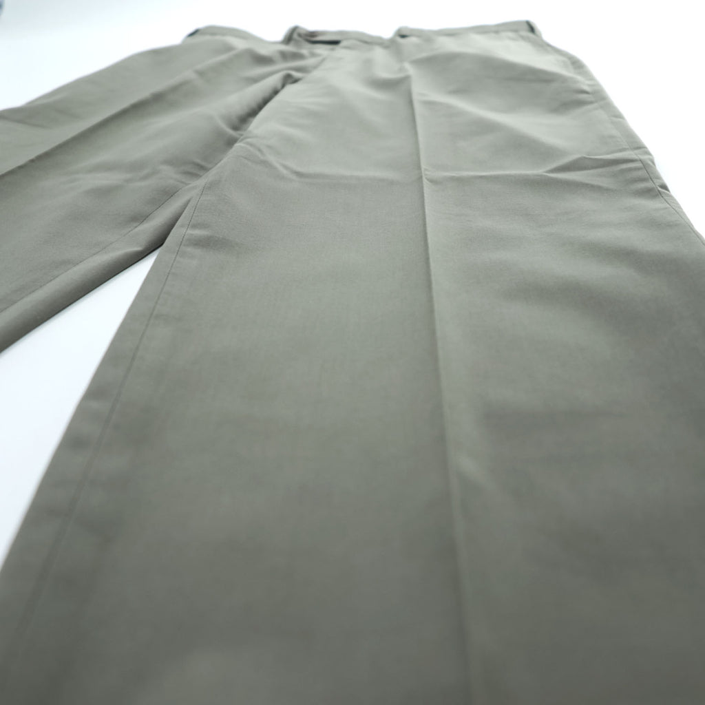 Brooks Brothers Slacks Pants L Grey Double Cuff BROOKSCOOL POPLIN