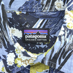 Patagonia M’s Steersman Shirt STY52931SP17 Blue Floral Tropical Organic Cotton Short Sleeve Button Up