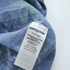 Patagonia M’s Steersman Shirt STY52931SP17 Blue Floral Tropical Organic Cotton Short Sleeve Button Up