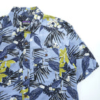 Patagonia M’s Steersman Shirt STY52931SP17 Blue Floral Tropical Organic Cotton Short Sleeve Button Up