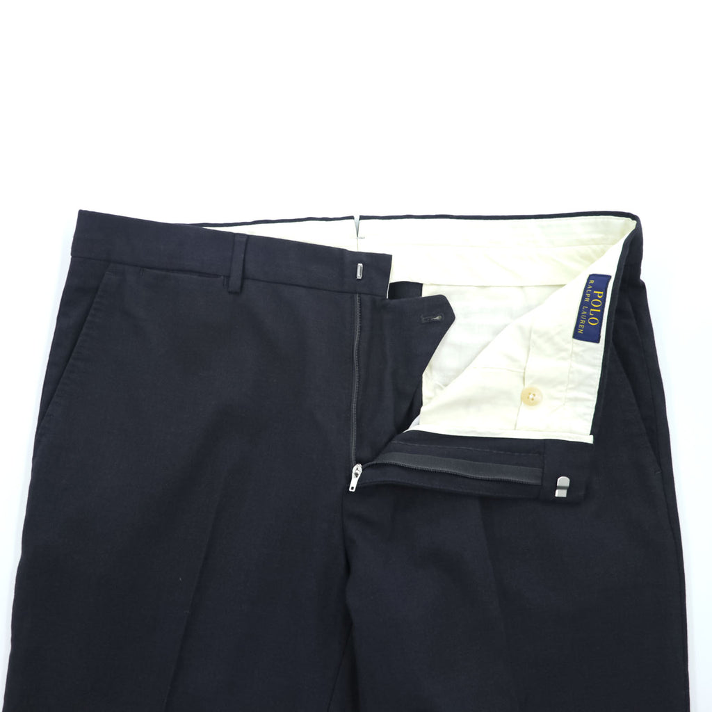 Polo Ralph Lauren Wool Blend Dress Pants Men’s 36/33 Navy Black Made in Portugal Stretch Trousers