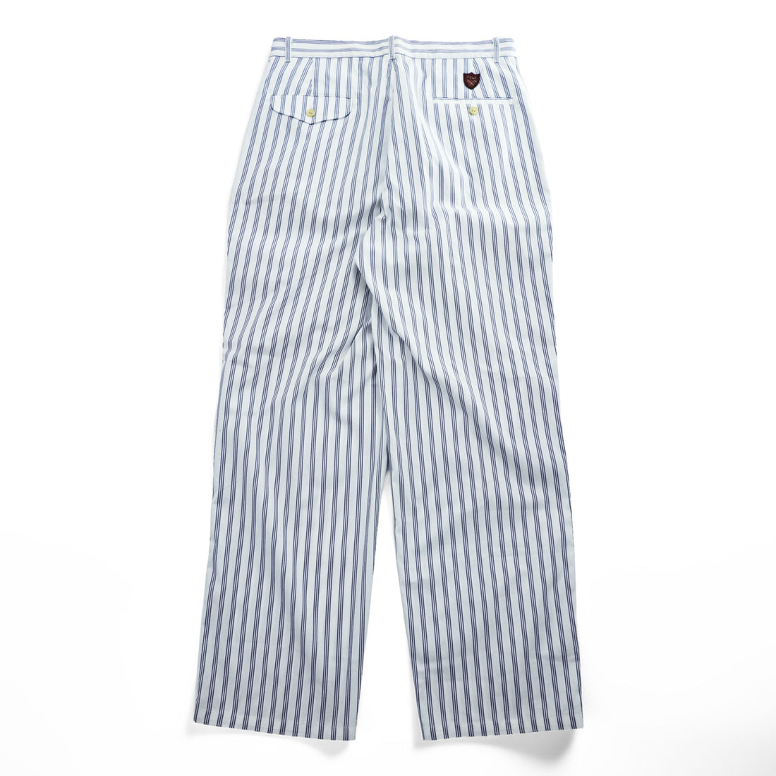 Polo Ralph Lauren 90年代 ヴィンテージ ワイド ストライプ スラックス パンツ L ブルー ホワイト 2タック プリーツ THE CLASSIC GOLF PANT