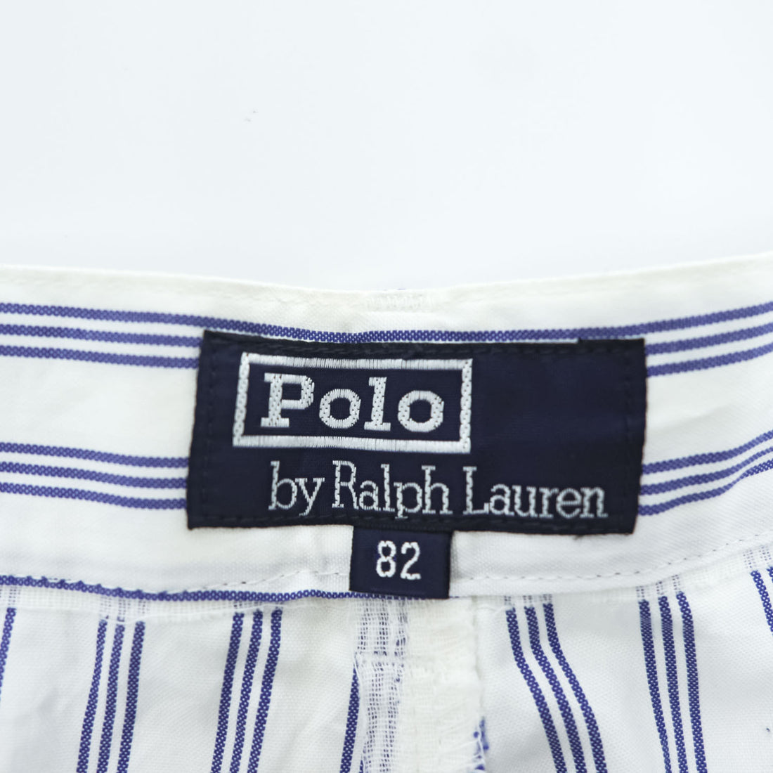 Polo Ralph Lauren 90年代 ヴィンテージ ワイド ストライプ スラックス パンツ L ブルー ホワイト 2タック プリーツ THE CLASSIC GOLF PANT