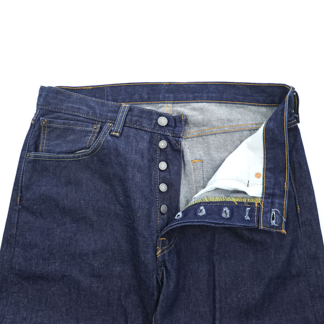 Levi’s 501 Original Fit Dark Indigo Denim Jeans Men’s W34 L32 Button Fly 2018 4985 Stamp